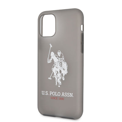 Apple iPhone 11 Kılıf U.S. POLO ASSN. Transparan Silikon Büyük Logo Dizayn Kapak Siyah