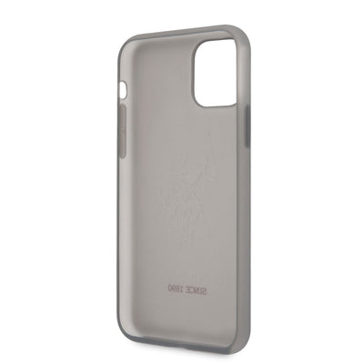 Apple iPhone 11 Kılıf U.S. POLO ASSN. Transparan Silikon Büyük Logo Dizayn Kapak Siyah