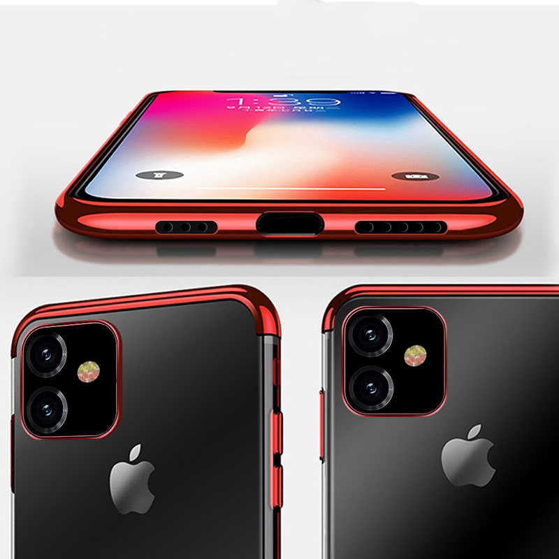 Apple iPhone 11 Kılıf Zore Dört Köşeli Lazer Silikon Kapak