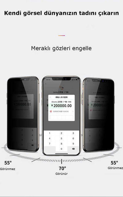 Apple iPhone 11 Pro Benks 0.3mm V Pro Privacy Ekran Koruyucu Siyah
