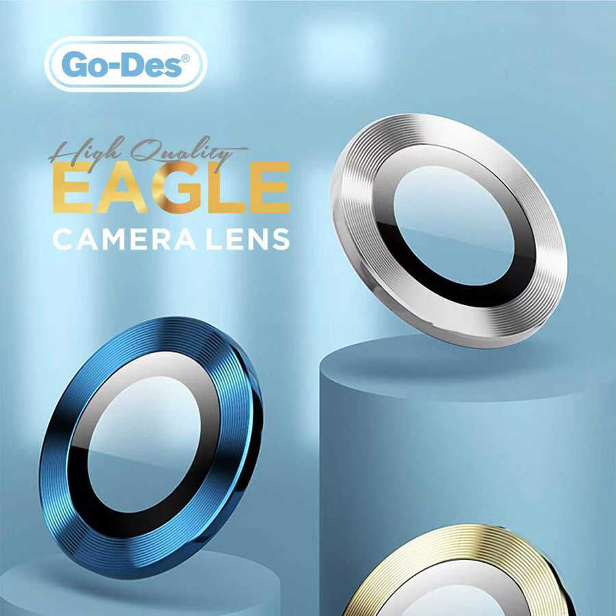 Apple iPhone 11 Pro Max Go Des Eagle Kamera Lens Koruyucu Gümüş