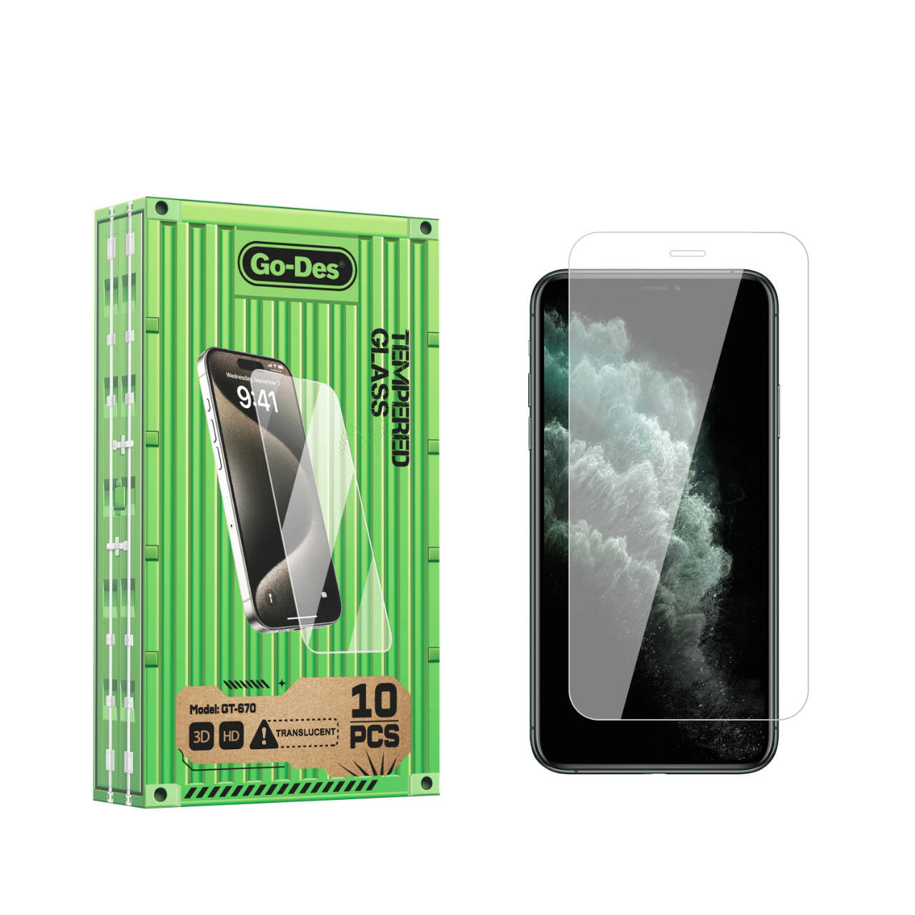 iPhone 11 Pro Max Go Des Parmak İzi Bırakmayan 9H Oleofobik Bom Glass Ekran Koruyucu
