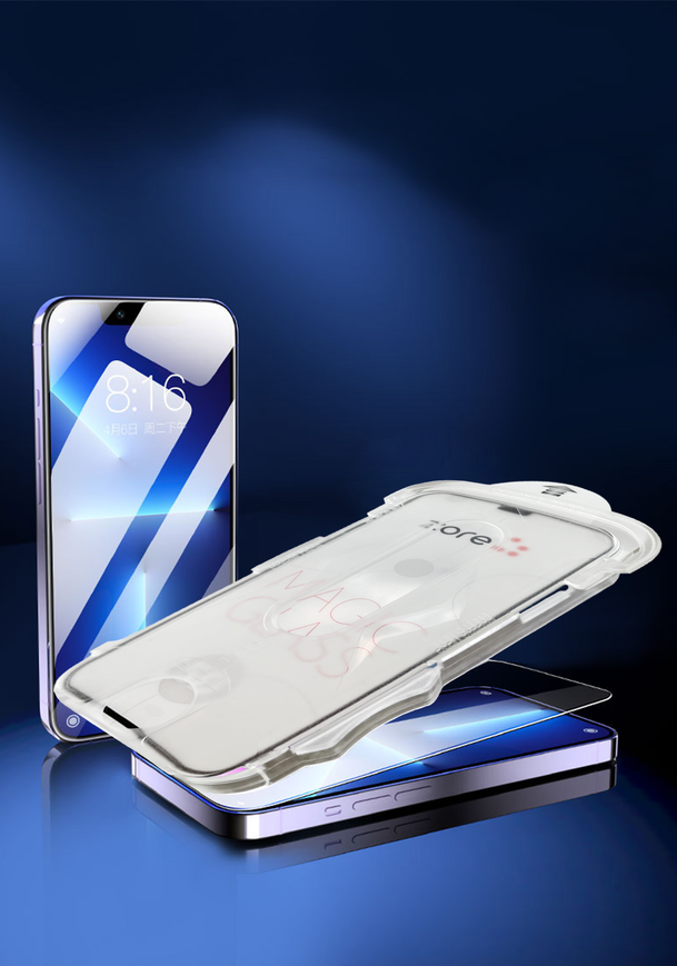 iPhone 11 Pro Zore Kolay Uygulama Aparatlı 5D Magic Glass Cam Ekran Koruyucu