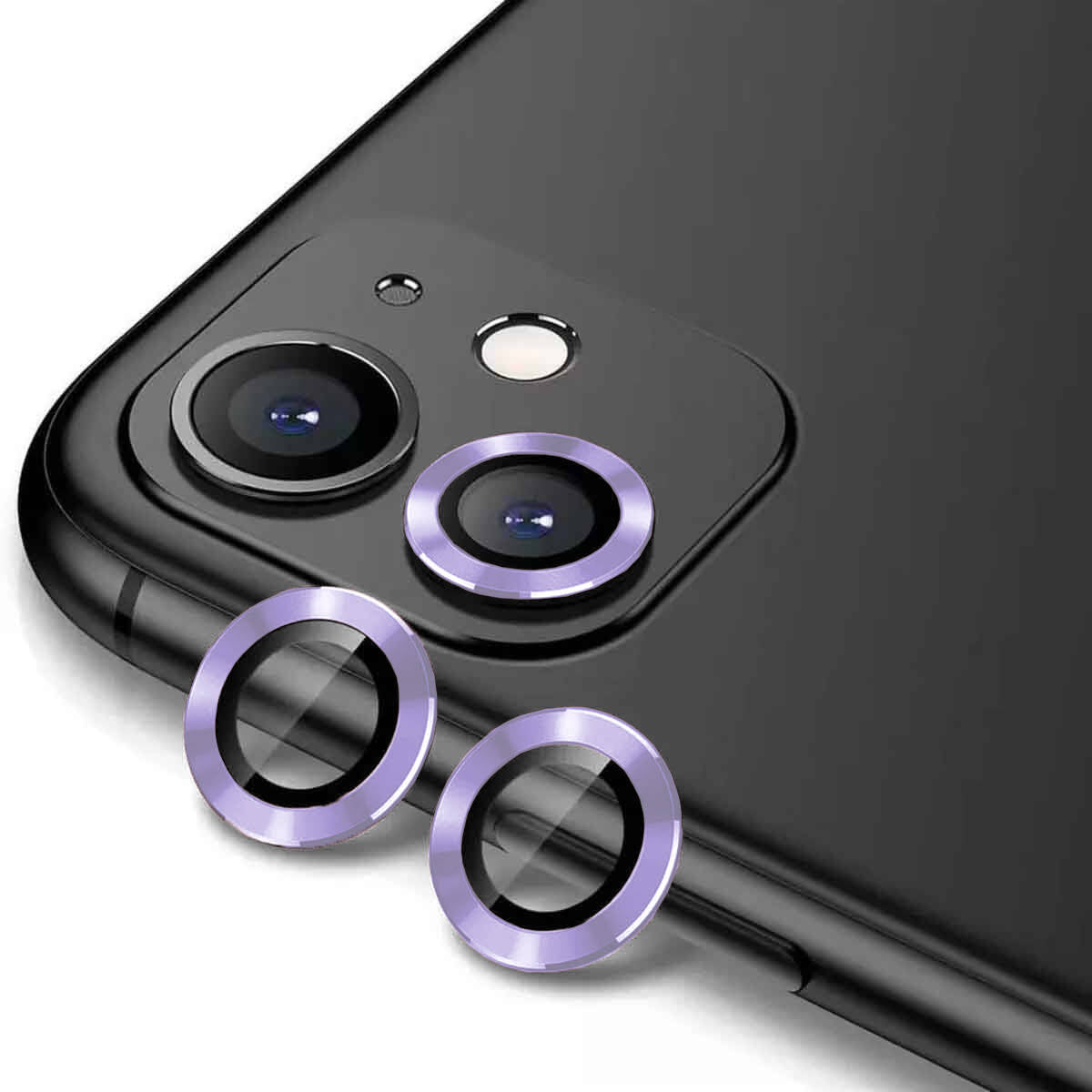 Apple iPhone 11 Zore CL-12 Premium Safir Parmak İzi Bırakmayan Anti-Reflective Kamera Lens Koruyucu Lila