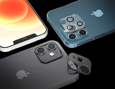 Apple iPhone 12 Araree C-Subcore Temperli Kamera Koruyucu Siyah
