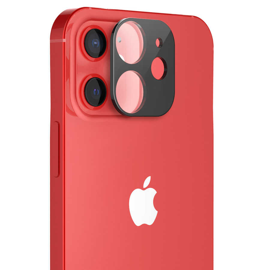 Apple iPhone 12 Araree C-Subcore Temperli Kamera Koruyucu Renksiz