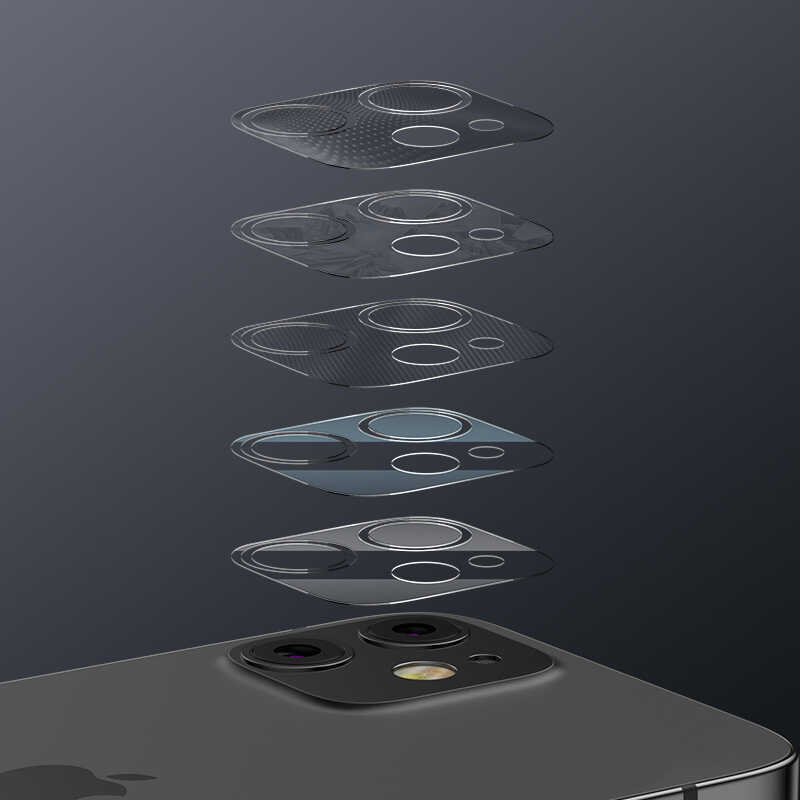 Apple iPhone 12 Benks Soft Kamera Lens Koruyucu Cam Renksiz