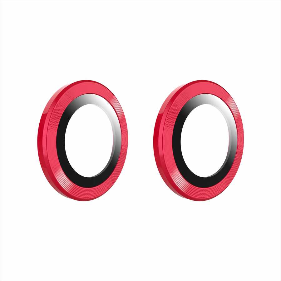 Apple iPhone 12 Go Des Eagle Kamera Lens Koruyucu Kırmızı