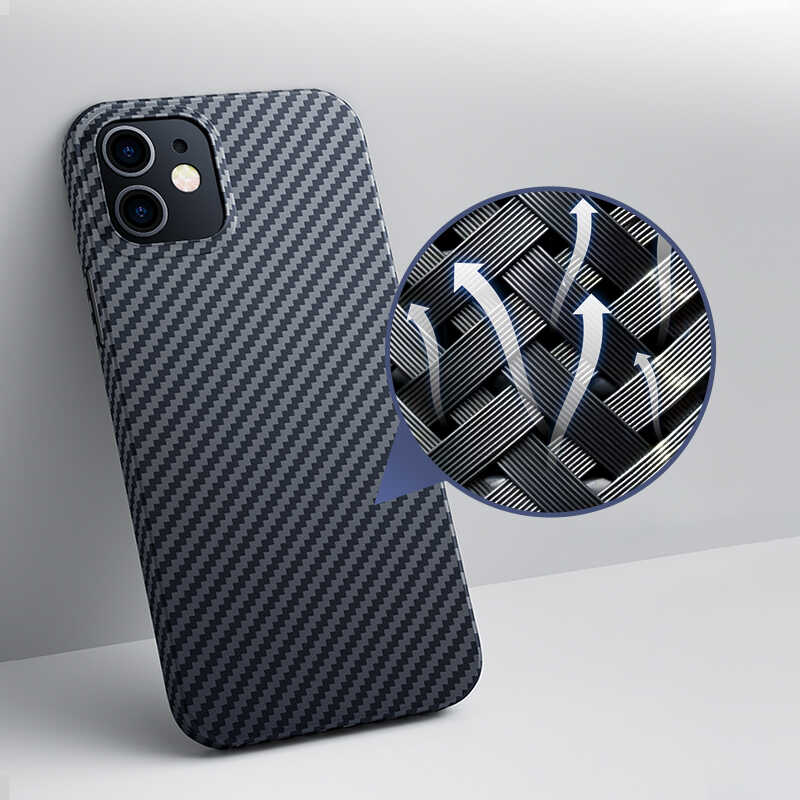 Apple iPhone 12 Kılıf Benks Aramid Kapak Siyah