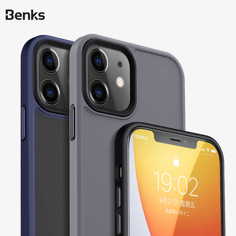 Apple iPhone 12 Kılıf Benks Hybrid Kapak Koyu Yeşil