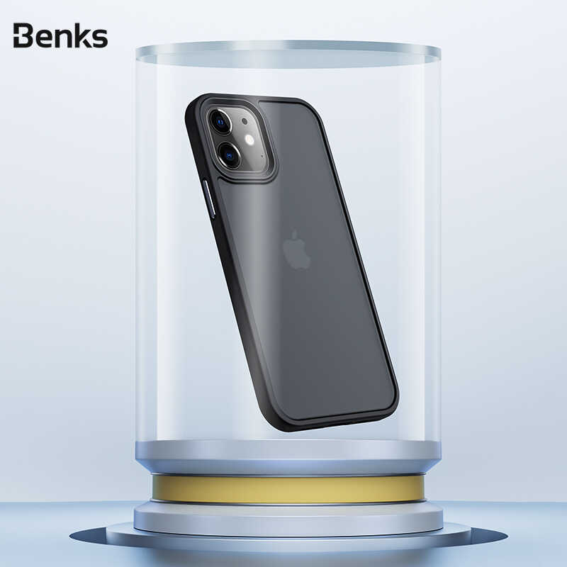 Apple iPhone 12 Kılıf Benks Hybrid Kapak Beyaz