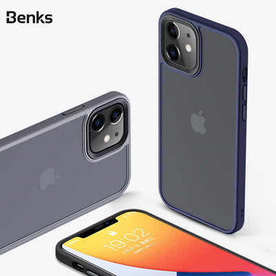 Apple iPhone 12 Kılıf Benks Hybrid Kapak Beyaz