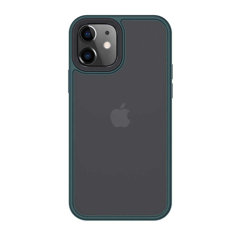 Apple iPhone 12 Kılıf Benks Hybrid Kapak Koyu Yeşil