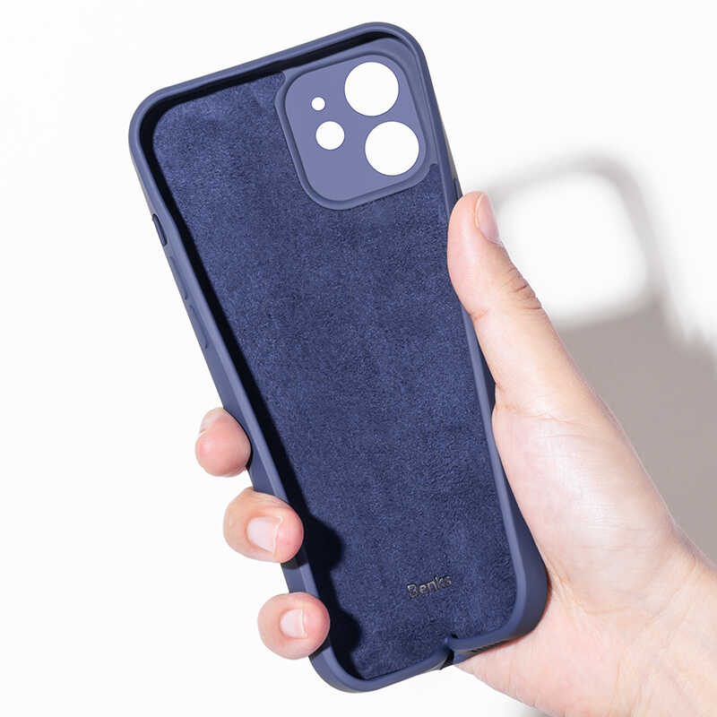 Apple iPhone 12 Kılıf Benks Painting TPU Kapak Lacivert