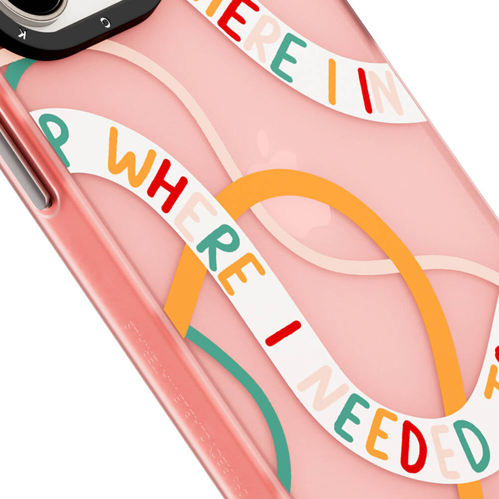 Apple iPhone 12 Kılıf Bethany Green Tasarımlı Youngkit Sweet Language Kapak Rose Gold