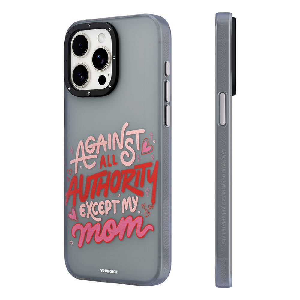 Apple iPhone 12 Kılıf Bethany Green Tasarımlı Youngkit Sweet Language Kapak Gri