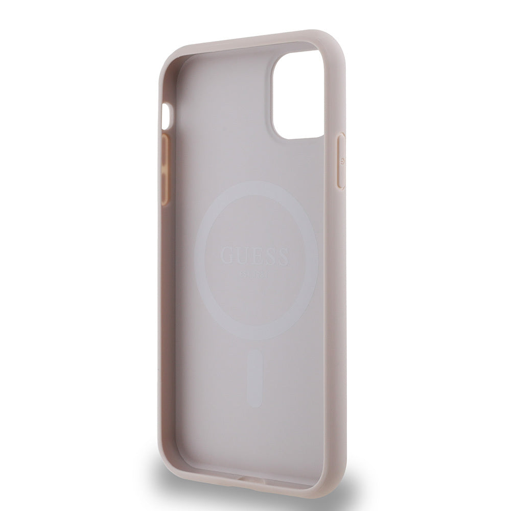 iPhone 12 Kılıf Guess Orjinal Lisanslı M-safe Şarj Özellikli Small 4G Classic Kılıf