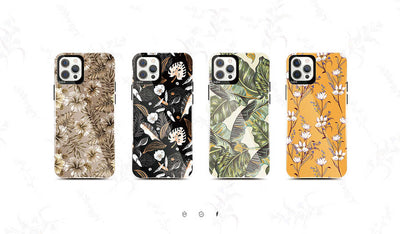 Apple iPhone 12 Kılıf Kajsa Botanic Kapak NO1