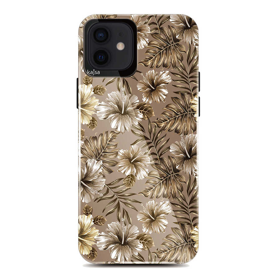 Apple iPhone 12 Kılıf Kajsa Botanic Kapak NO1