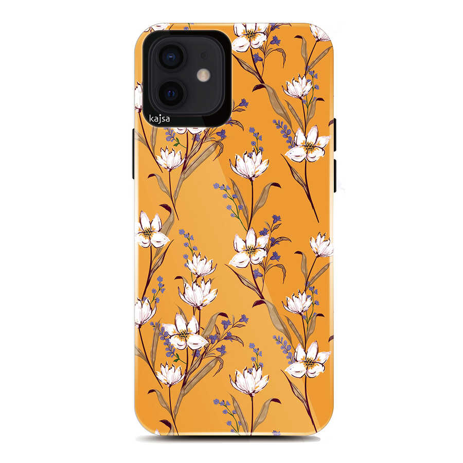 Apple iPhone 12 Kılıf Kajsa Botanic Kapak NO4