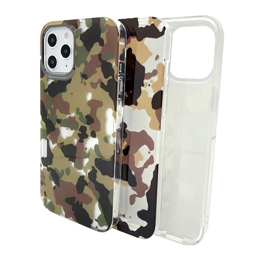 Apple iPhone 12 Kılıf Kajsa Camo Kapak NO2
