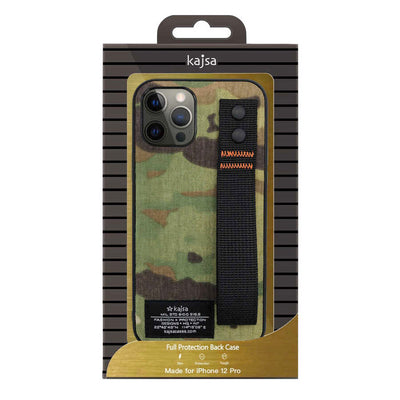 Apple iPhone 12 Kılıf Kajsa Cordura Serisi Military Kapak Yeşil