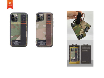 Apple iPhone 12 Kılıf Kajsa Cordura Serisi Military Kapak Yeşil
