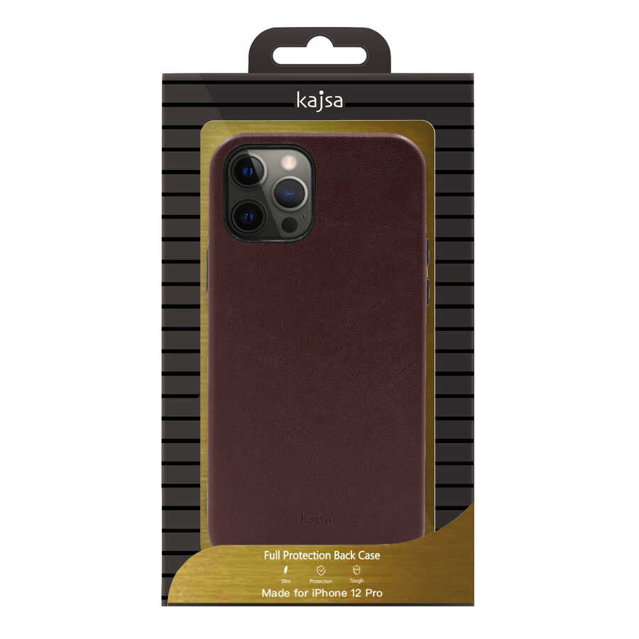 Apple iPhone 12 Kılıf Kajsa Crazy Horse Kapak Gri