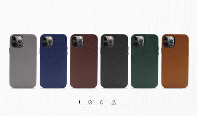 Apple iPhone 12 Kılıf Kajsa Crazy Horse Kapak Bordo