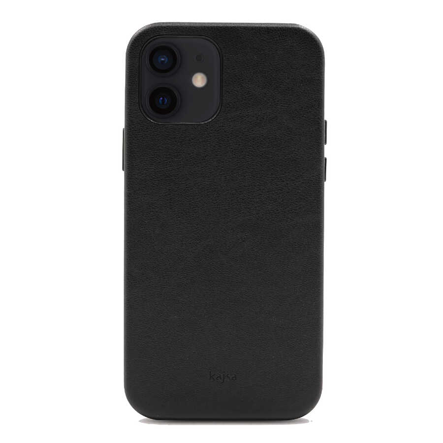 Apple iPhone 12 Kılıf Kajsa Crazy Horse Kapak Siyah