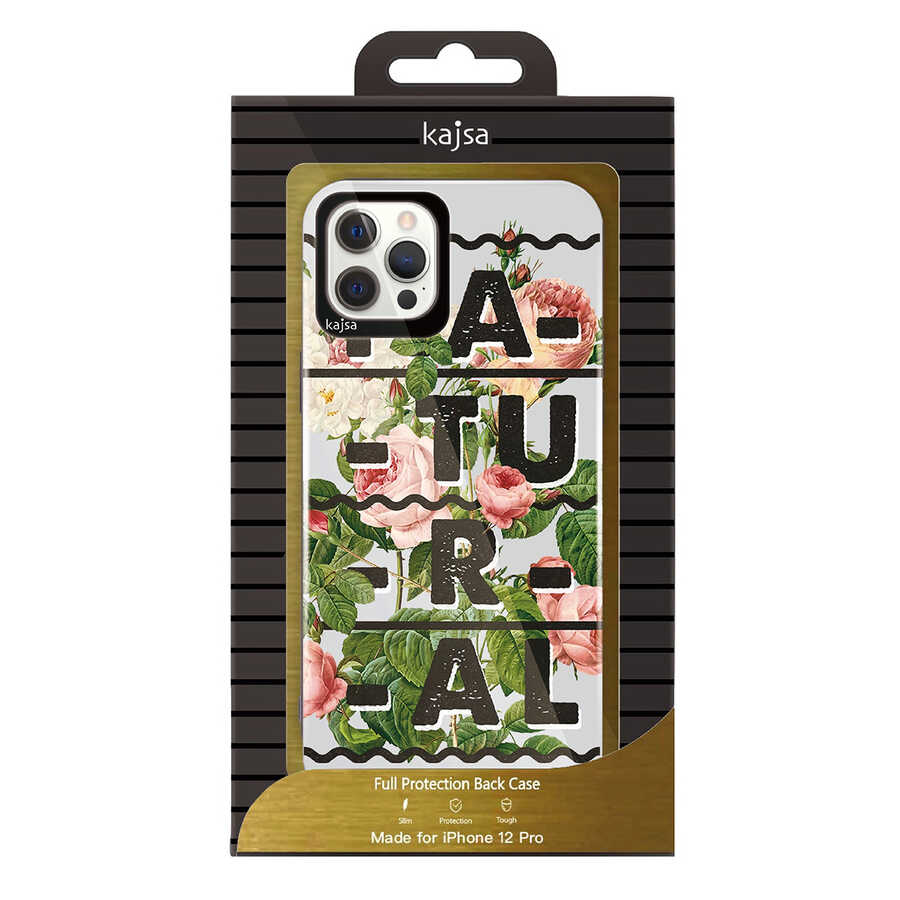 Apple iPhone 12 Kılıf Kajsa Floral Kapak NO4
