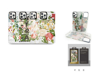 Apple iPhone 12 Kılıf Kajsa Floral Kapak NO1