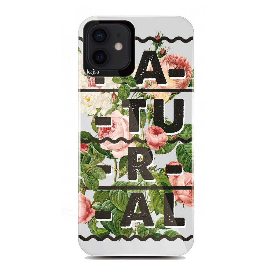 Apple iPhone 12 Kılıf Kajsa Floral Kapak NO1