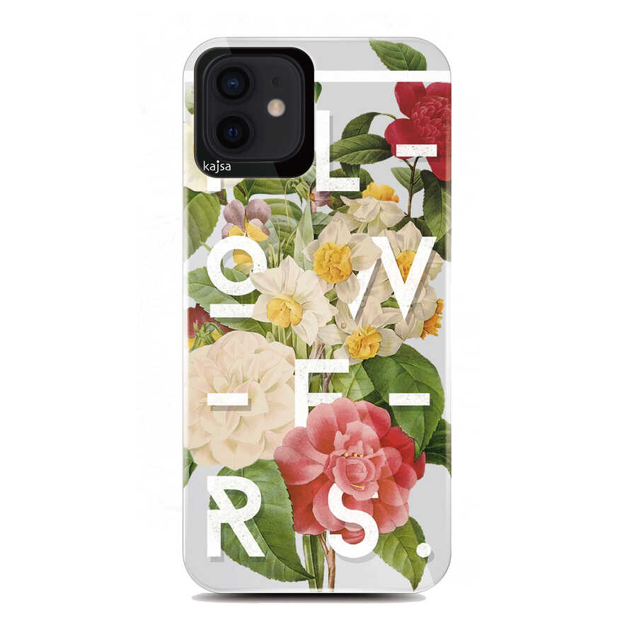 Apple iPhone 12 Kılıf Kajsa Floral Kapak NO4