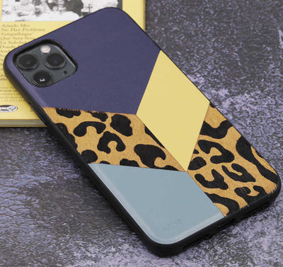 Apple iPhone 12 Kılıf Kajsa Glamorous Serisi Leopard Combo Kapak Kırmızı