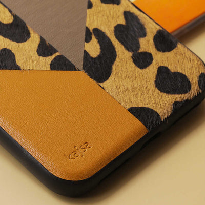 Apple iPhone 12 Kılıf Kajsa Glamorous Serisi Leopard Combo Kapak Pembe