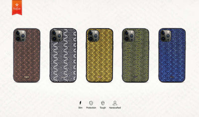 Apple iPhone 12 Kılıf Kajsa Glamorous Serisi Waterfall Pattern Kapak Yeşil
