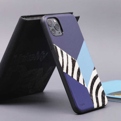 Apple iPhone 12 Kılıf Kajsa Glamorous Serisi Zebra Combo Kapak Füme