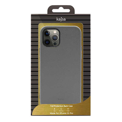Apple iPhone 12 Kılıf Kajsa Litchi Kapak Gri