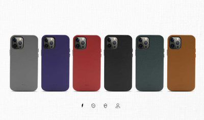Apple iPhone 12 Kılıf Kajsa Litchi Kapak Gri