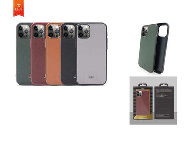 Apple iPhone 12 Kılıf Kajsa Luxe Collection Hakiki Deri Kapak Yeşil