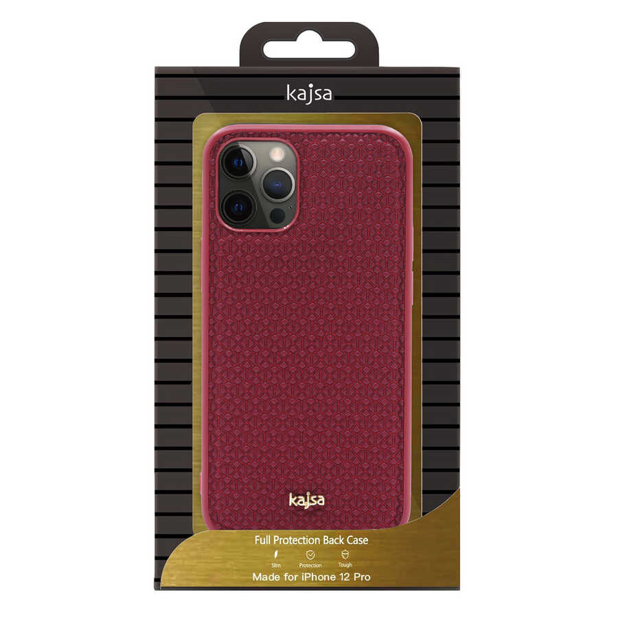 Apple iPhone 12 Kılıf Kajsa Splendid Serisi 3D Leaf Kapak Mavi