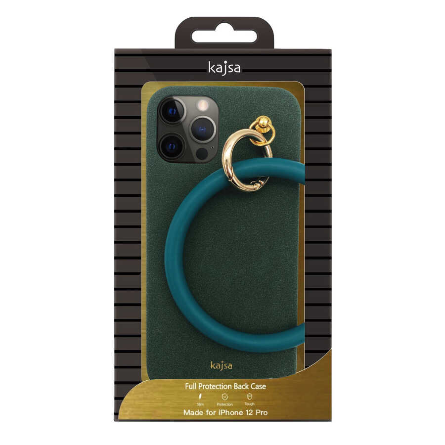 Apple iPhone 12 Kılıf Kajsa Splendid Serisi Morandi Ring Kapak Kahverengi