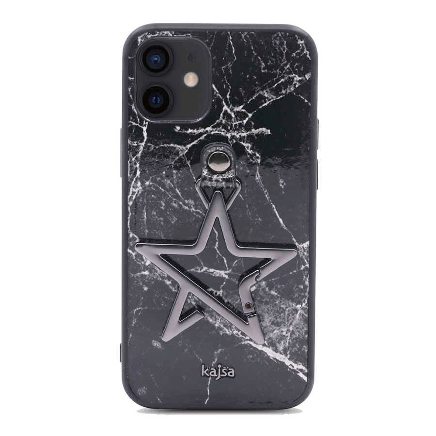 Apple iPhone 12 Kılıf Kajsa Starry Serisi Marble Kapak NO4