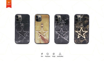 Apple iPhone 12 Kılıf Kajsa Starry Serisi Marble Kapak NO4