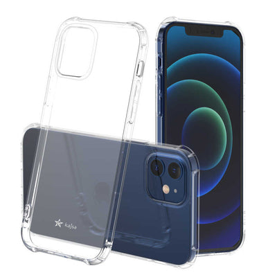 Apple iPhone 12 Kılıf Kajsa Transparent Kapak Gri