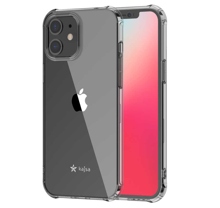 Apple iPhone 12 Kılıf Kajsa Transparent Kapak Gri