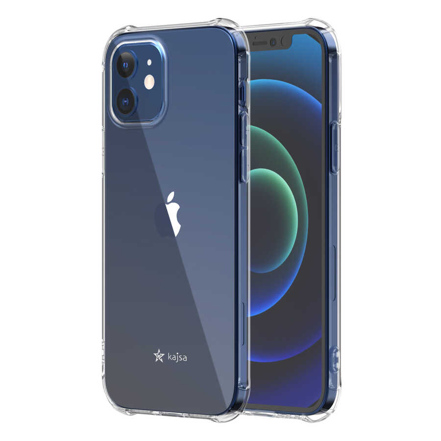 Apple iPhone 12 Kılıf Kajsa Transparent Kapak Renksiz