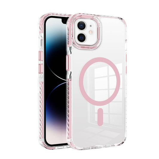 iPhone 12 Kılıf M-safe Şarj Özellikli Airbagli Takılabilir Askı Aparatlı Zore Nana Kılıf
