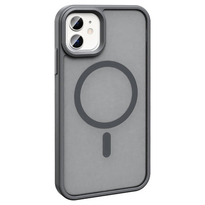 Apple iPhone 12 Kılıf M-safe Şarj Özellikli Mat Arka Yüzey Zore Sio Kapak Lila